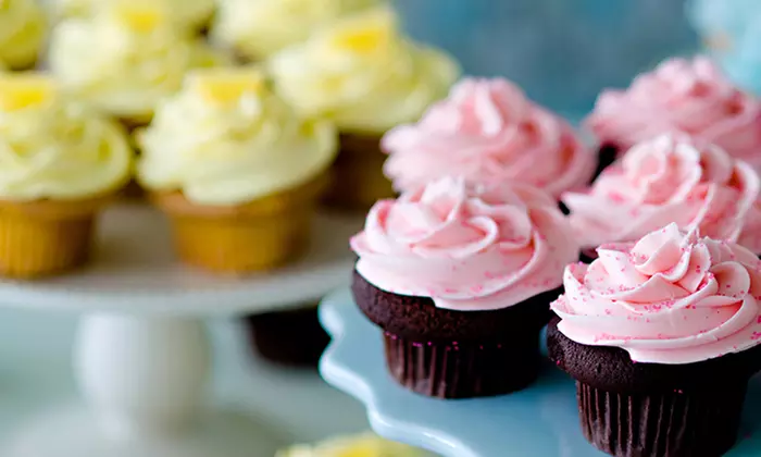 One Dozen or Half-Dozen Pre-Assorted Mini Cupcakes at Cupcakes at Metrotown (Up to 40% Off) - Primary Image