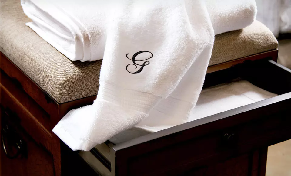 Egyptian-Cotton Monogrammed Towel Sets (Up to 84% Off). Multiple Options Available. Free Shipping. - Primary Image