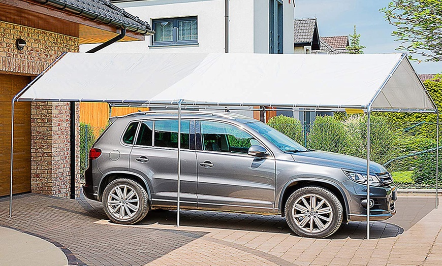 Image 3: Outsunny Carport Garage Car Shelter