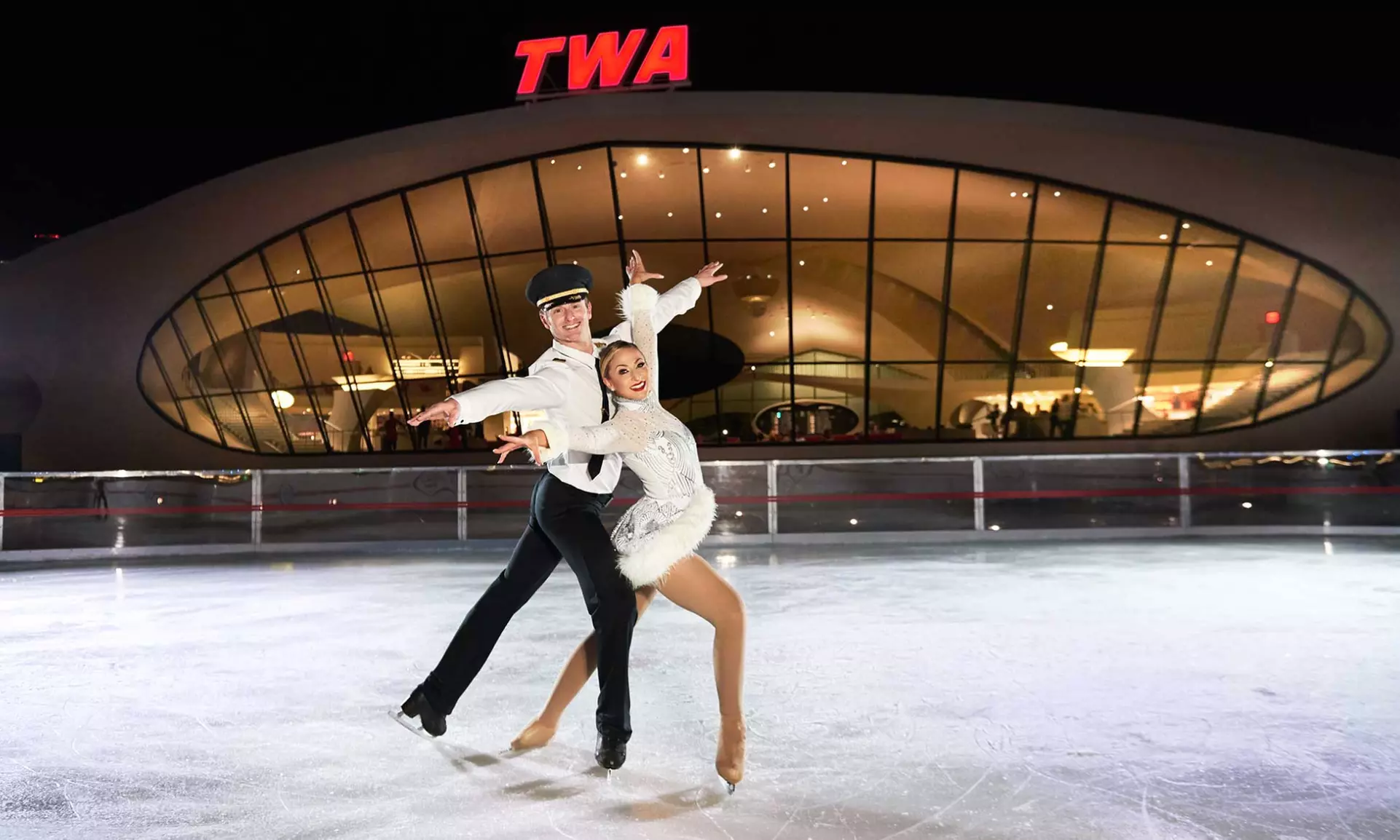 Ice Skating at the TWA Hotel Runway Rink with Skate Rental for One, Two, or Four People (Up to 45% Off) - Primary Image