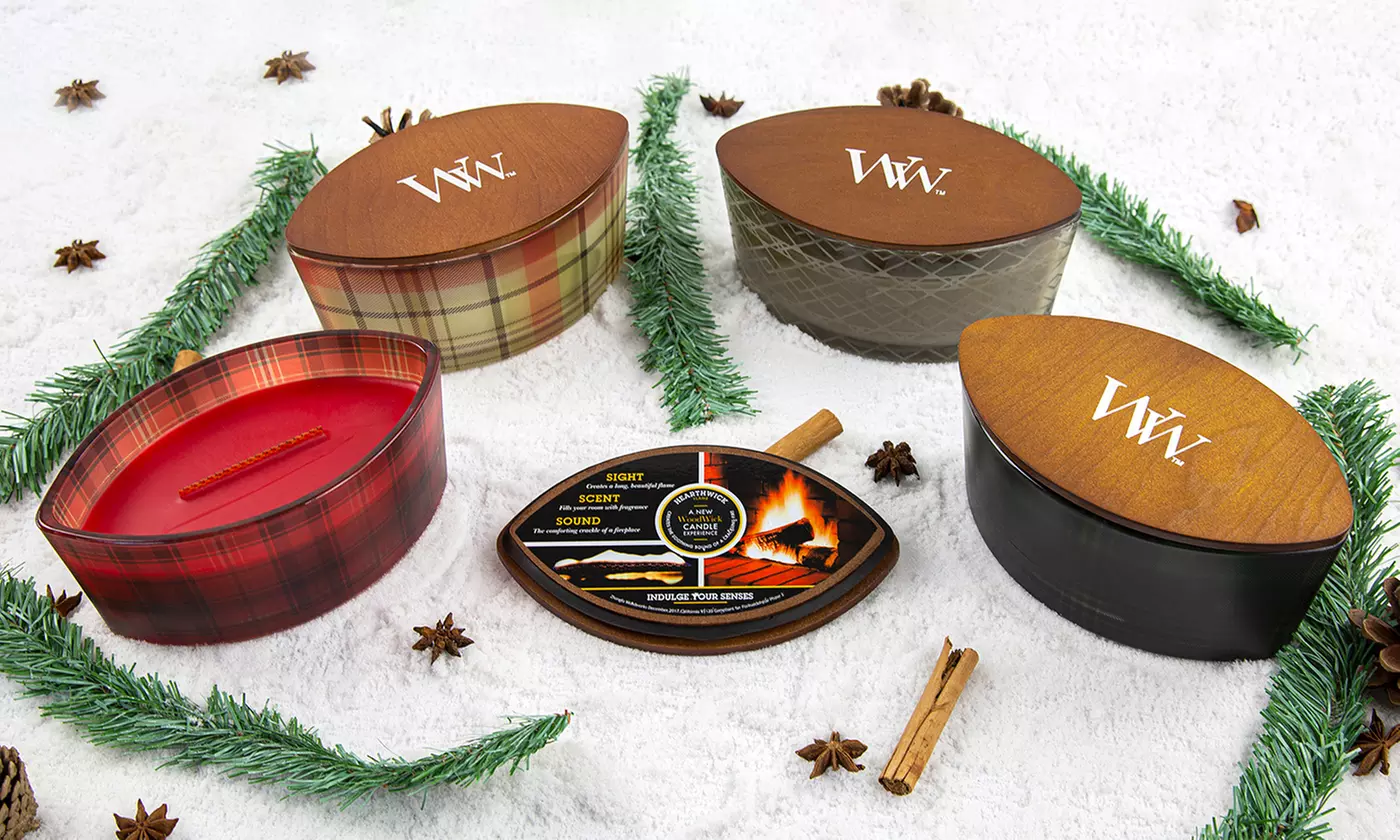 Lot de 4 bougies ellipse WoodWick - Primary Image