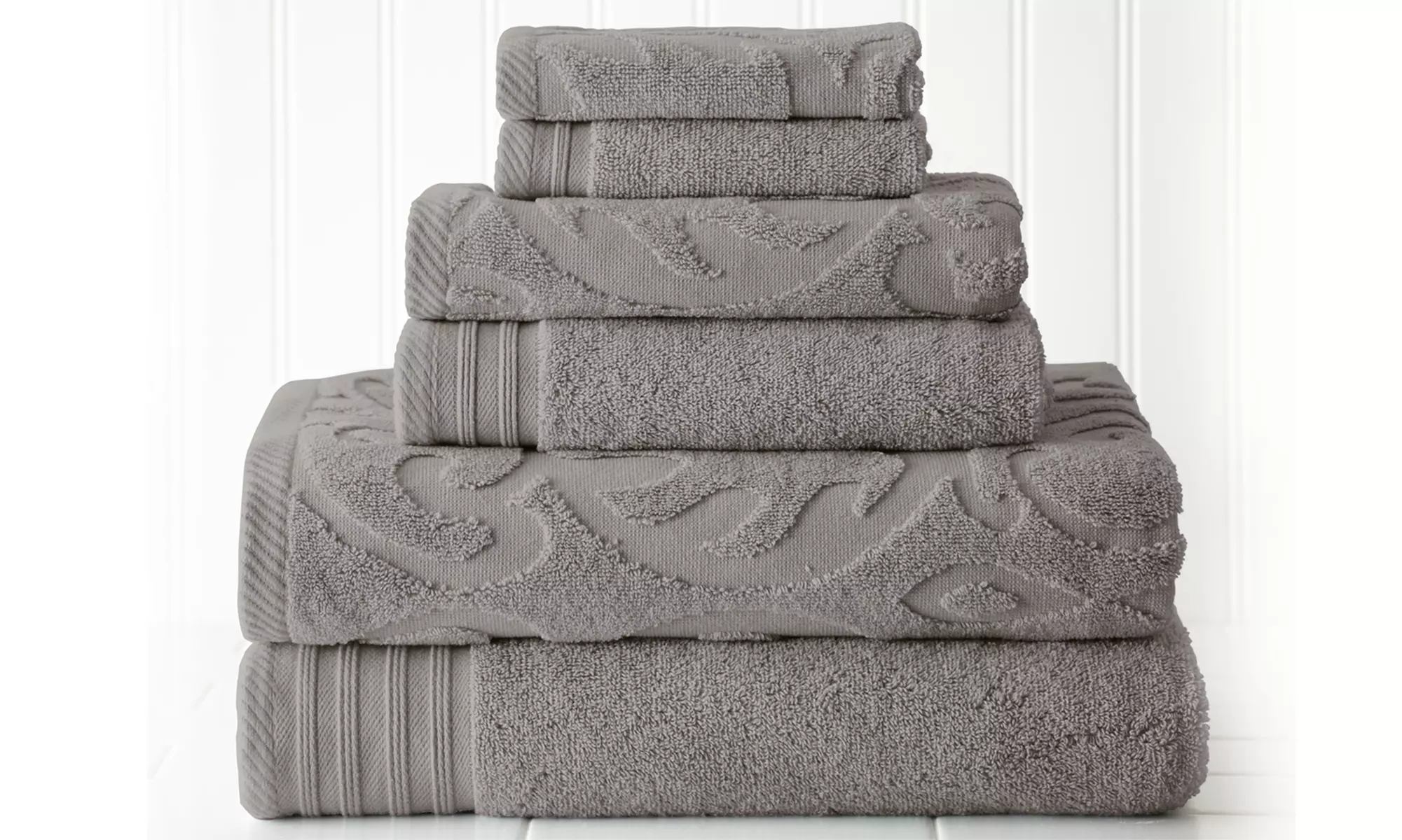 Jacquard Medallion Swirl 100% Cotton Towel Set (6-Piece) - Primary Image