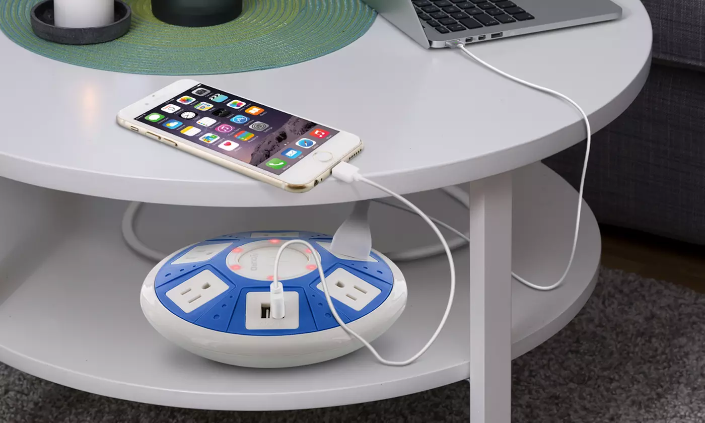 Aduro Surge Power Dome 5 Outlet Dual USB Charging Station - Primary Image