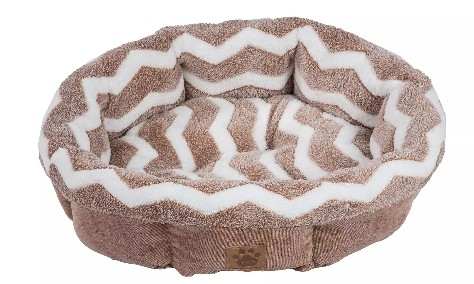 SnooZy Hip Zig-Zag Round Pet Bed - Second Medium