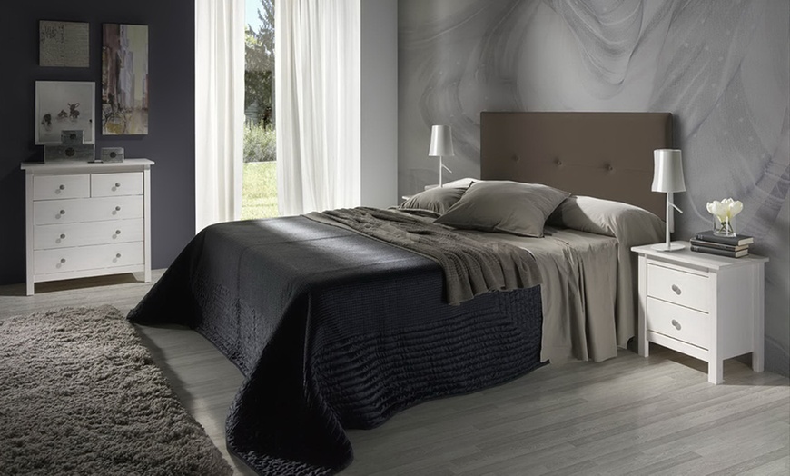 Image 13: Cabecero de cama tapizado