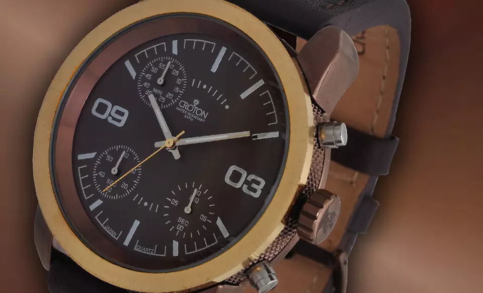 $49.99 for a Croton Men's Chronograph Watch ($300 List Price). 2 Styles Available. Free Shipping and Returns. - Second Medium