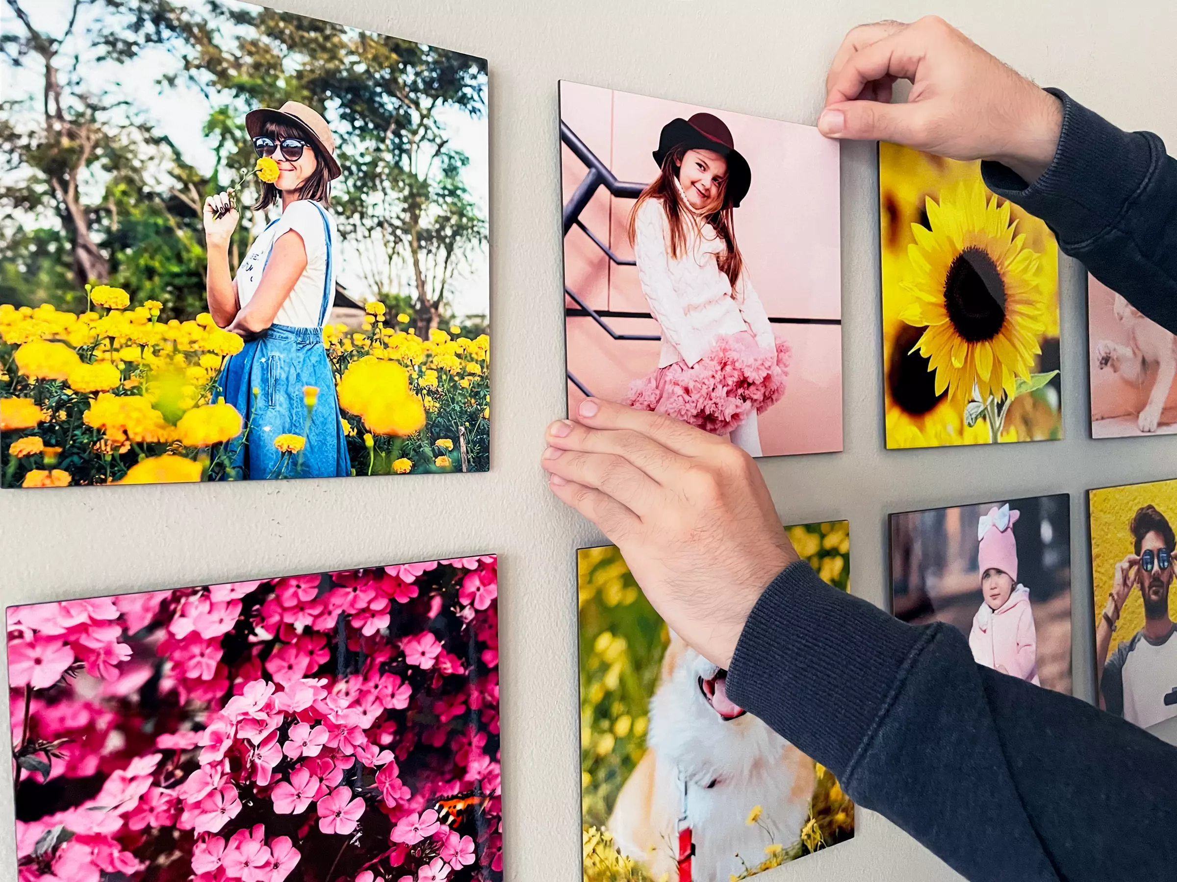 Custom glossy canvas tiles perfect for any room decor