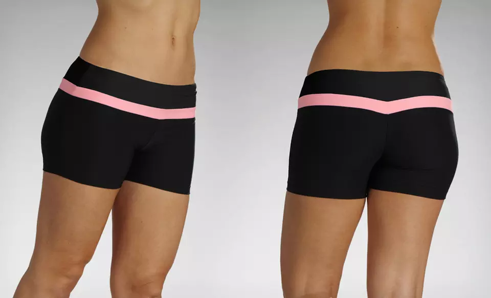 $21.99 for a 2-Pack of Marika Tek Color-Block Shorts in Black/Pink and Carbon/Blue ($80 List Price). Free Shipping. - Second Medium