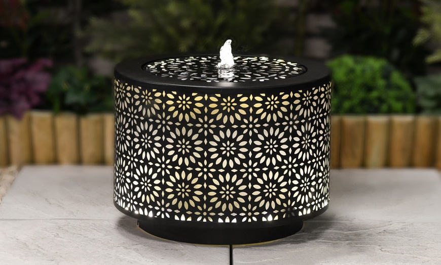 Image 3: Metal Marrakech or Mosaic Lantern Effect Water Feature