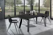 Table extensible Oresteluchetta élégante et moderne avec un plateau en céramique et une base en acier - Second Medium