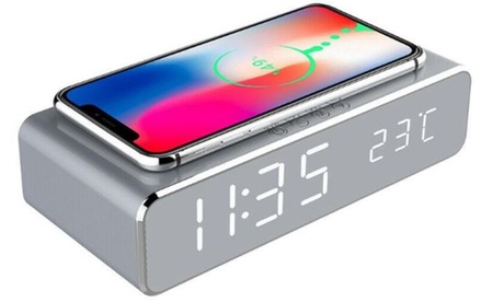 Sveglia 2 in 1 con LED e stazione di ricarica