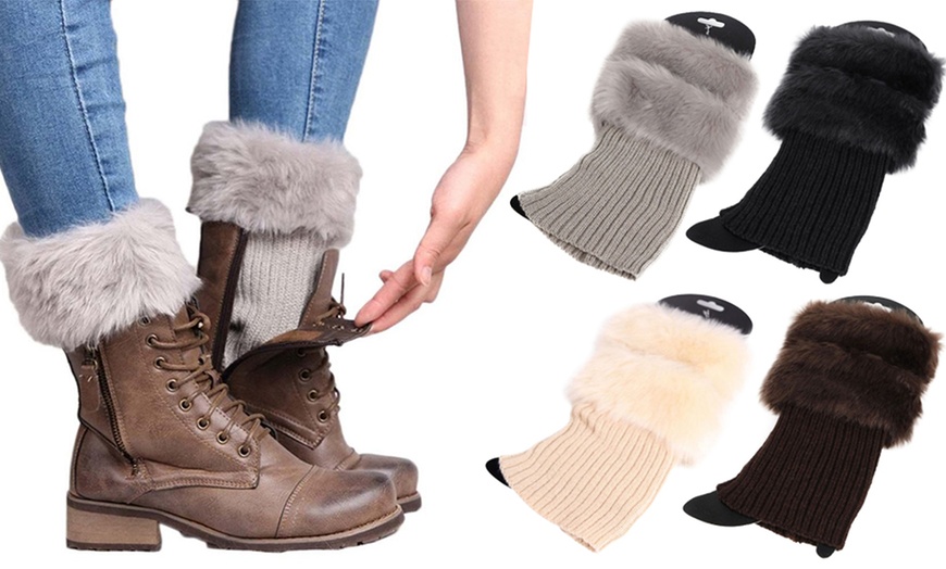 Image 1: Warm Fur Socks for Boots