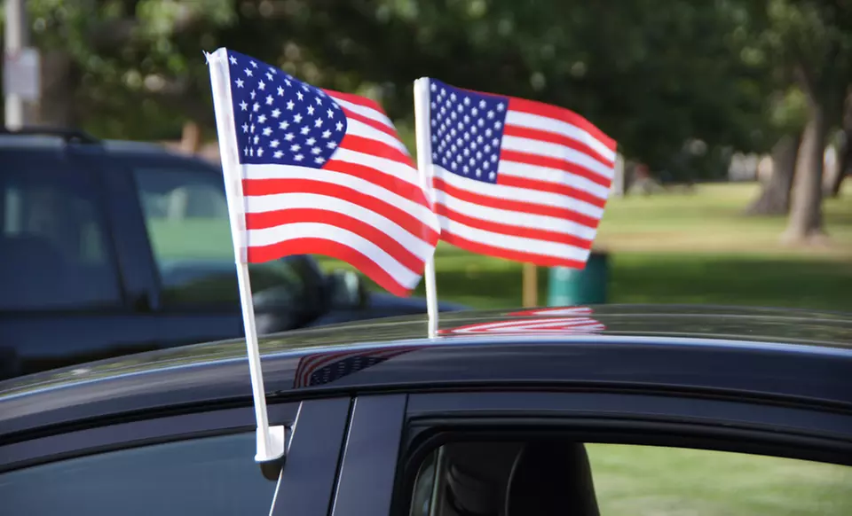 $6.99 for a 2-Pack of USA Car-Window Flags ($13.98 List Price). Free Returns. - Second Medium