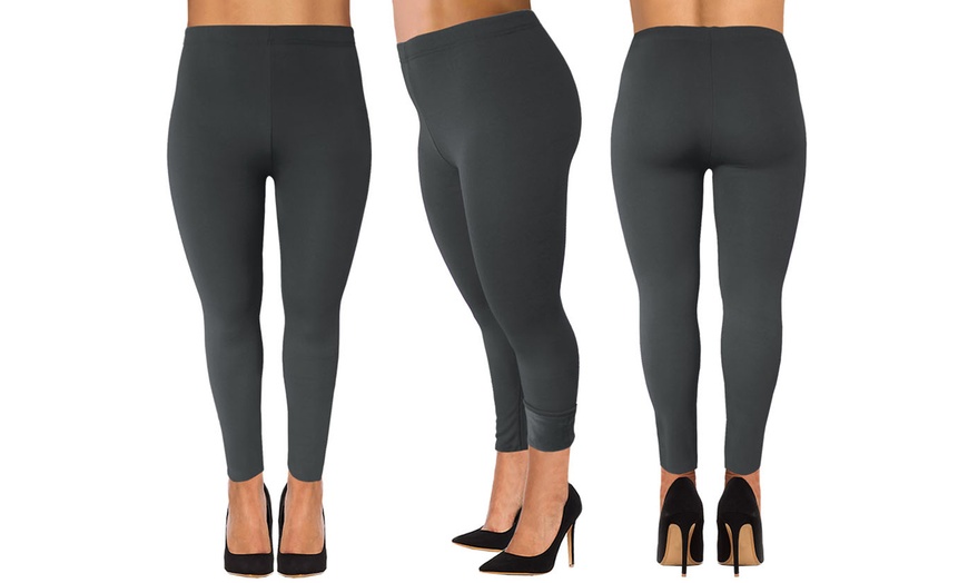 Image 4: Plus Size Thick Fur Lined Leggings