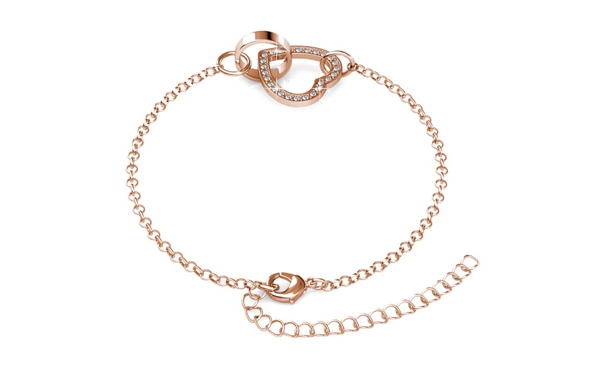 Image 11: Locked Heart Bracelet Chain Bracelet