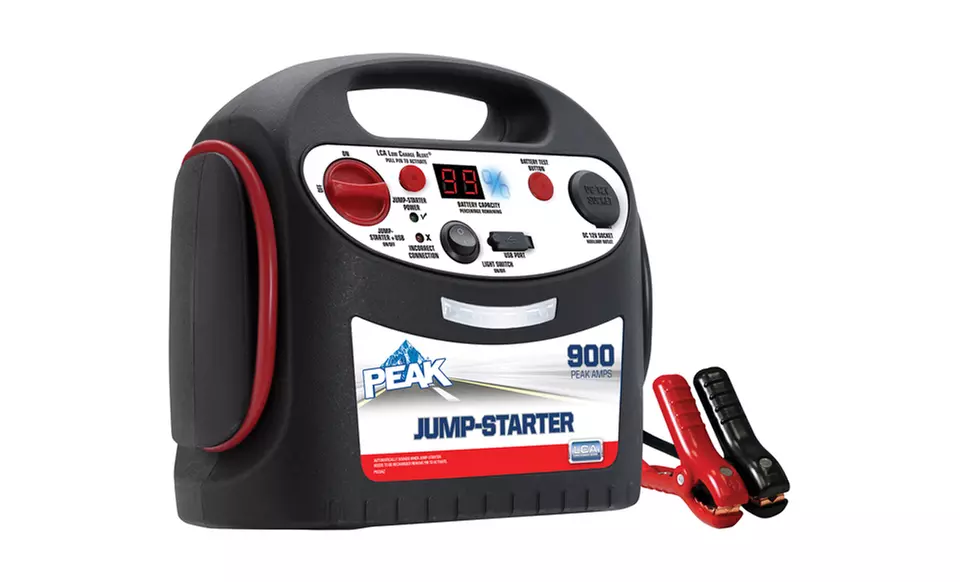 600- or 900-Amp Auto Battery Jump Starters. Free Returns. Options Available from $38.99-$62.99. - Second Medium