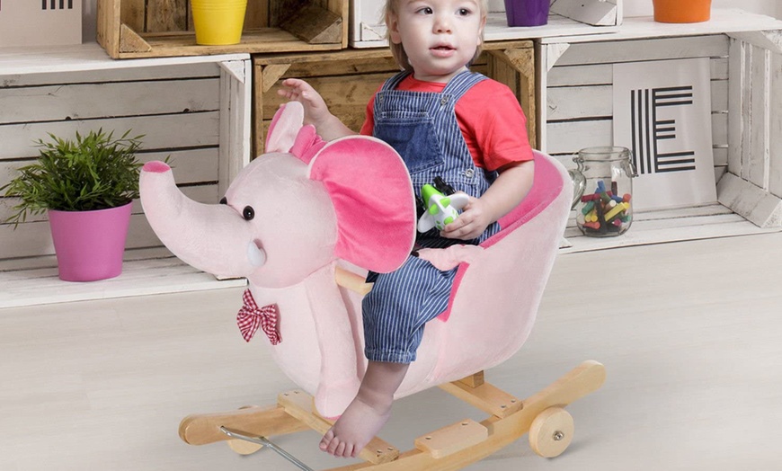 Image 8: Ride-On Rocking Elephant Toy