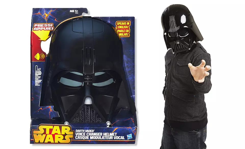 Star Wars Electronic Light Saber or Darth Vader Voice Changer Helmet from $9.99-$14.99. - Second Medium