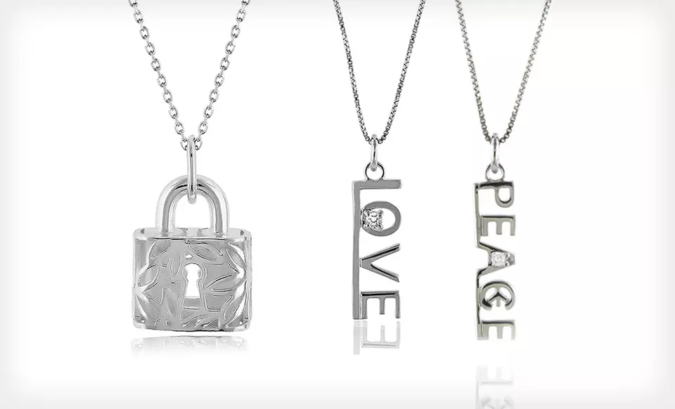 Sterling Silver Charm Necklaces (Up to 84% Off). Free Returns. - Second Medium