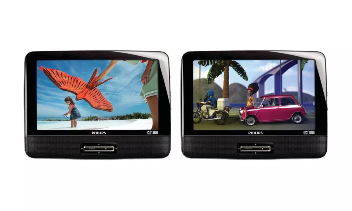 Philips Dual-Screen Portable Car DVD Players (Manufacturer Refurbished) - Second Medium