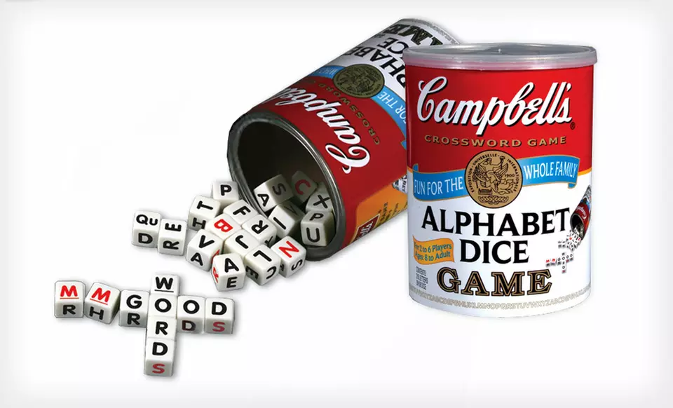 $9 for the Campbell's Alphabet Dice Game ($17.96 List Price). Free Shipping. - Primary Image