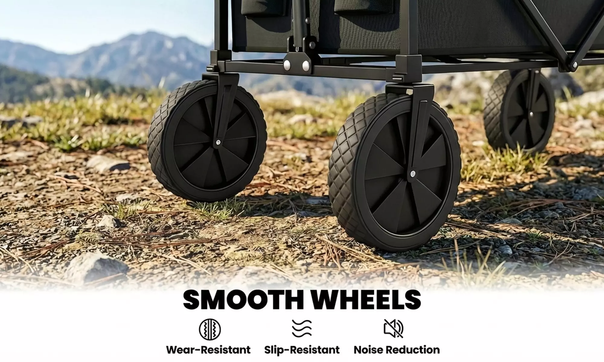 Outsunny Heavy-Duty Folding Wagon Cart