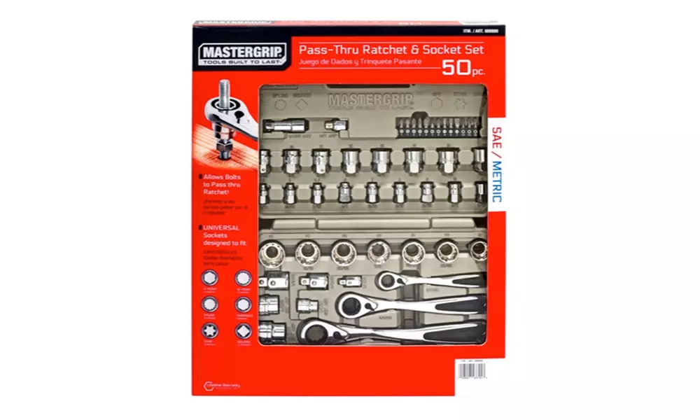 Mastergrip 50-Piece Universal Pass-Thru Socket Set - Primary Image
