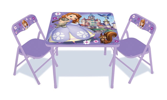 cartoon character table and chair set