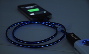 Power 4 Apple or Micro-USB LED Charging Cable