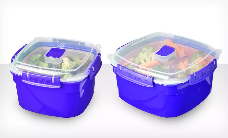 $13.99 for a Sistema 2-Piece Microwave Steamer Set ($28 List Price). Free Returns. - Primary Image