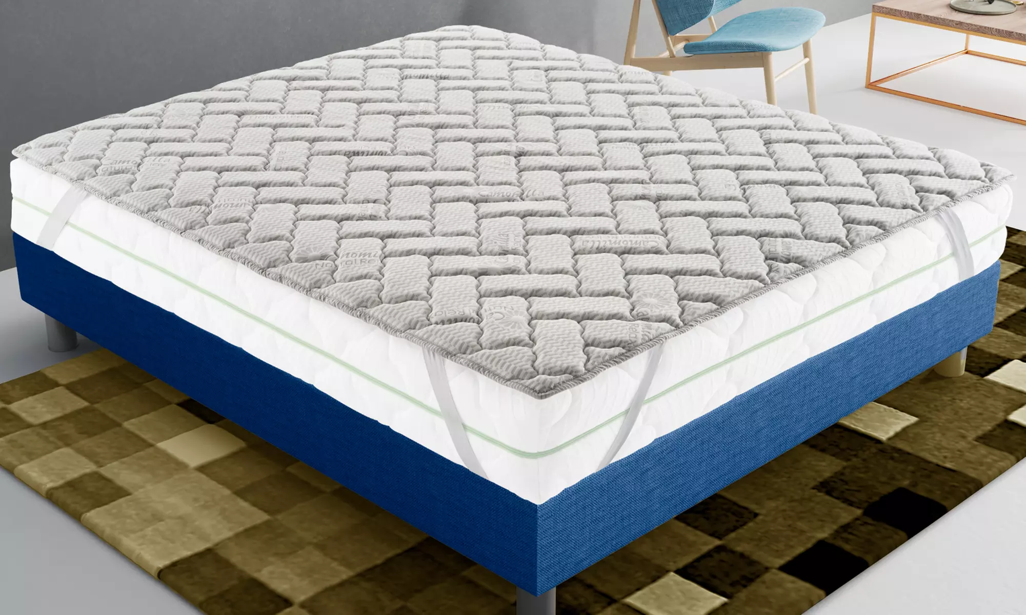 Surmatelas 3 cm à revêtement camomille