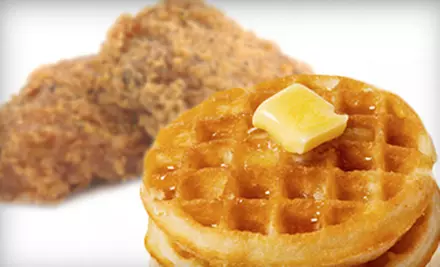 Chicken and Waffles for Two or Four with Sides and Fountain Drinks at Doug E Fresh Restaurant (Up to 56% Off) - Primary Image
