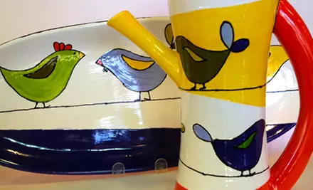 One Month of Paint-Your-Own Pottery Studio Time for One or Two at Brush Fire Ceramic Studio (Half Off) - Second Medium