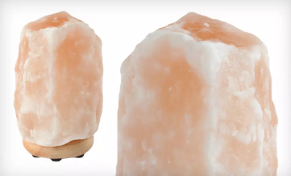 Himalayan Ionic Crystal Natural Salt Lamp (Up to 56% Off). Two Sizes Available. Free Shipping. - Second Medium