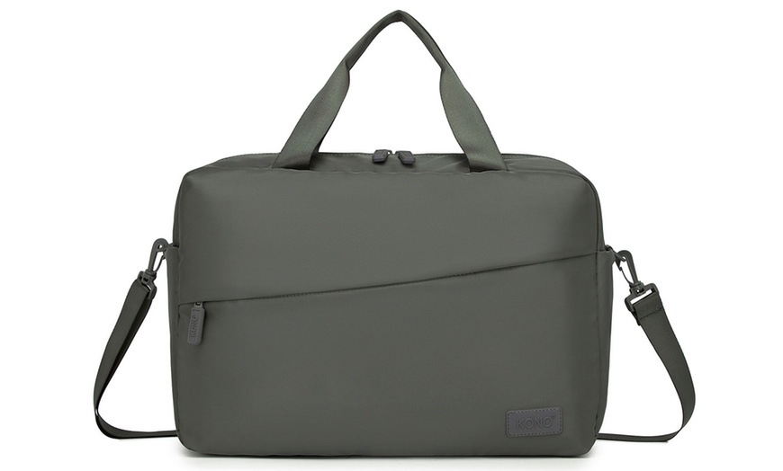 Image 20: 19L Water-Resistant Travel Bag with Laptop Sleeve 