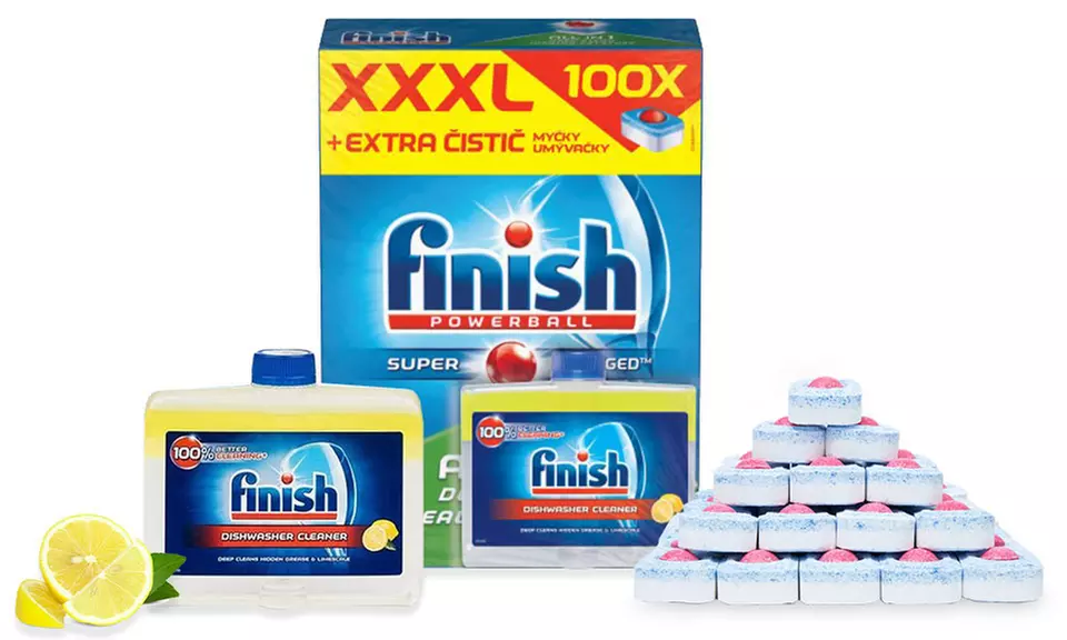 Finish 250ml Dishwasher Cleaner and All-in-One Deep Clean 100 - Second Medium