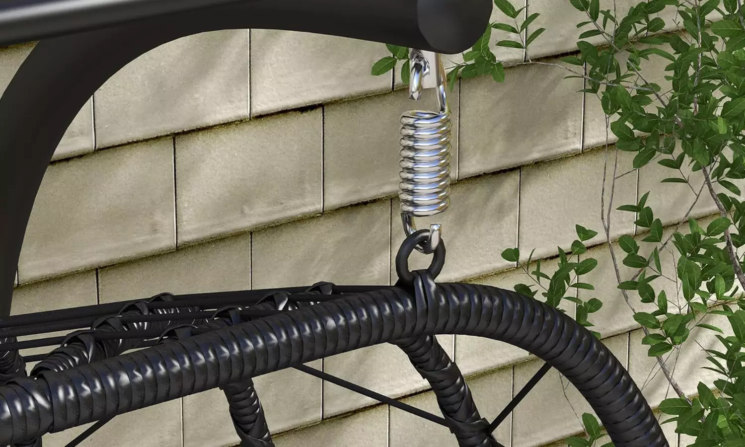 Outsunny Two-Seater Steel Frame Hanging Egg Chair