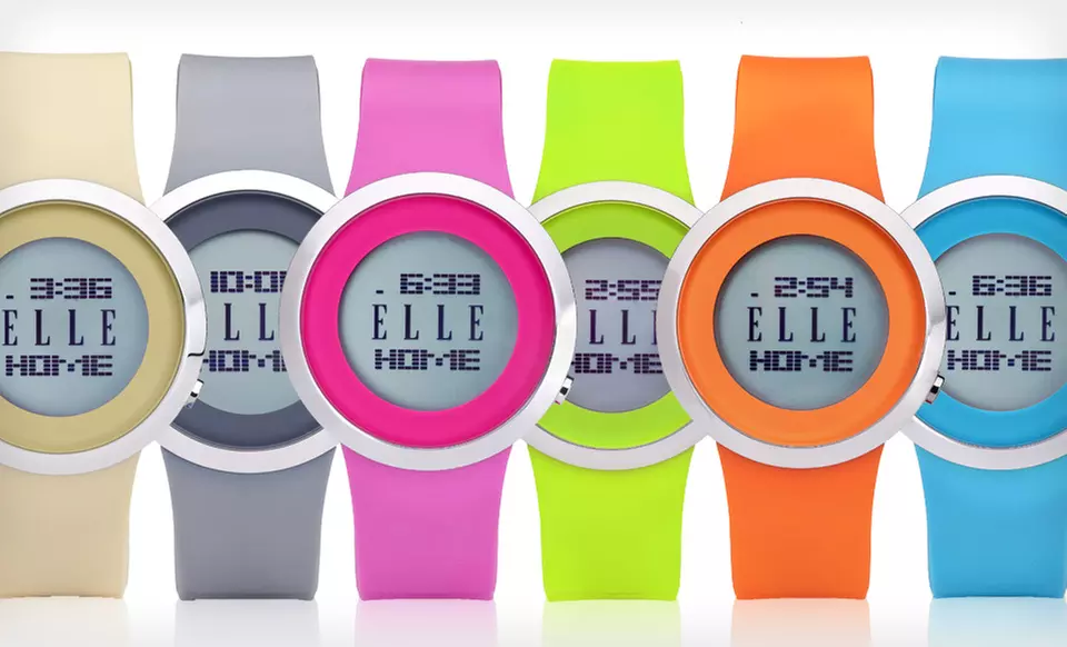 $34.99 for an ELLE Time & Jewelry Digital Watch ($125 List Price). 10 Colors Available. Free Shipping and Returns. - Primary Image