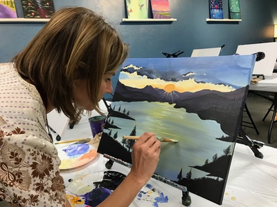 Canvas Painting Class Paint Sip Studio Temecula Groupon   T440x300 