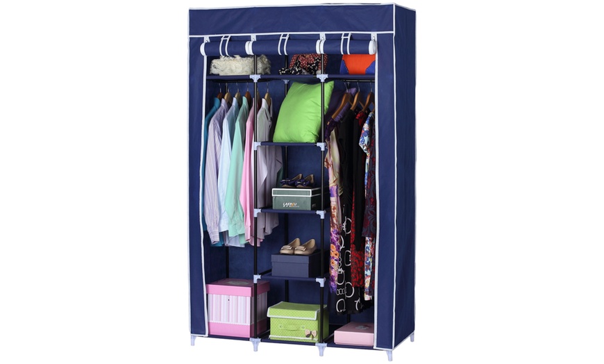 Image 23: Corner Canvas Wardrobe