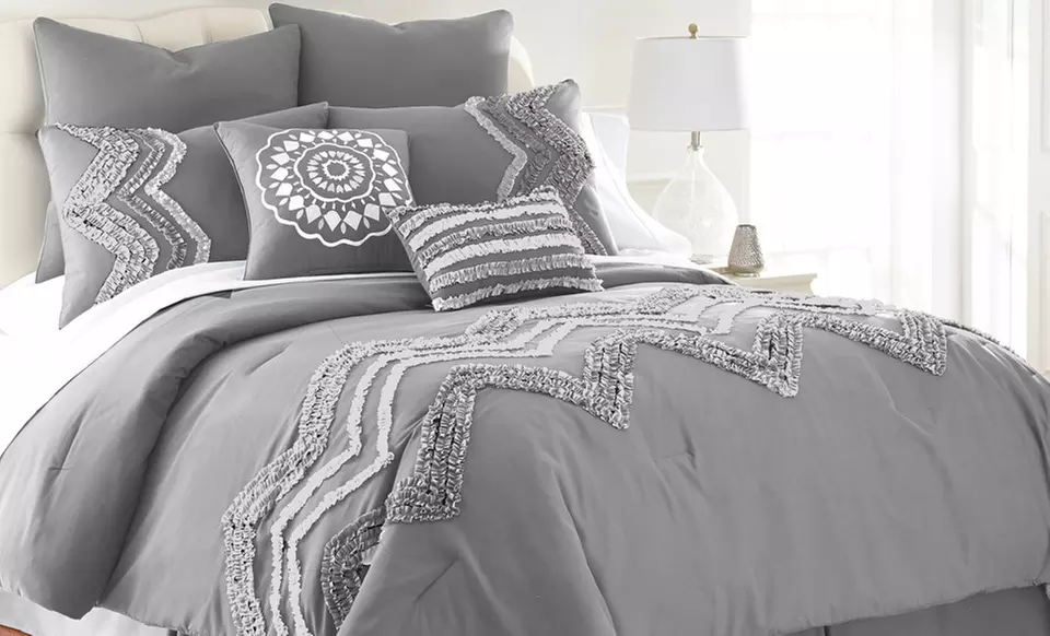 8-Piece Embroidered and Embellished Comforter Sets. Multiple Styles Available. Free Returns. - Primary Image