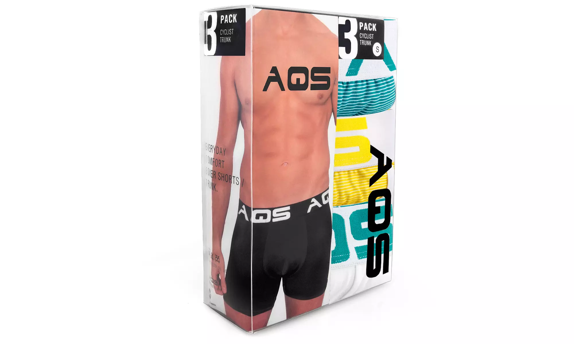 Pack de 6 Boxers de la marque AQS sans coutures - Second Medium