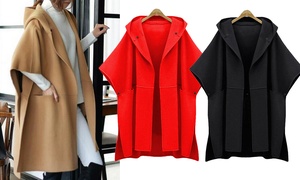 Women's Wool Blend Cape Coat