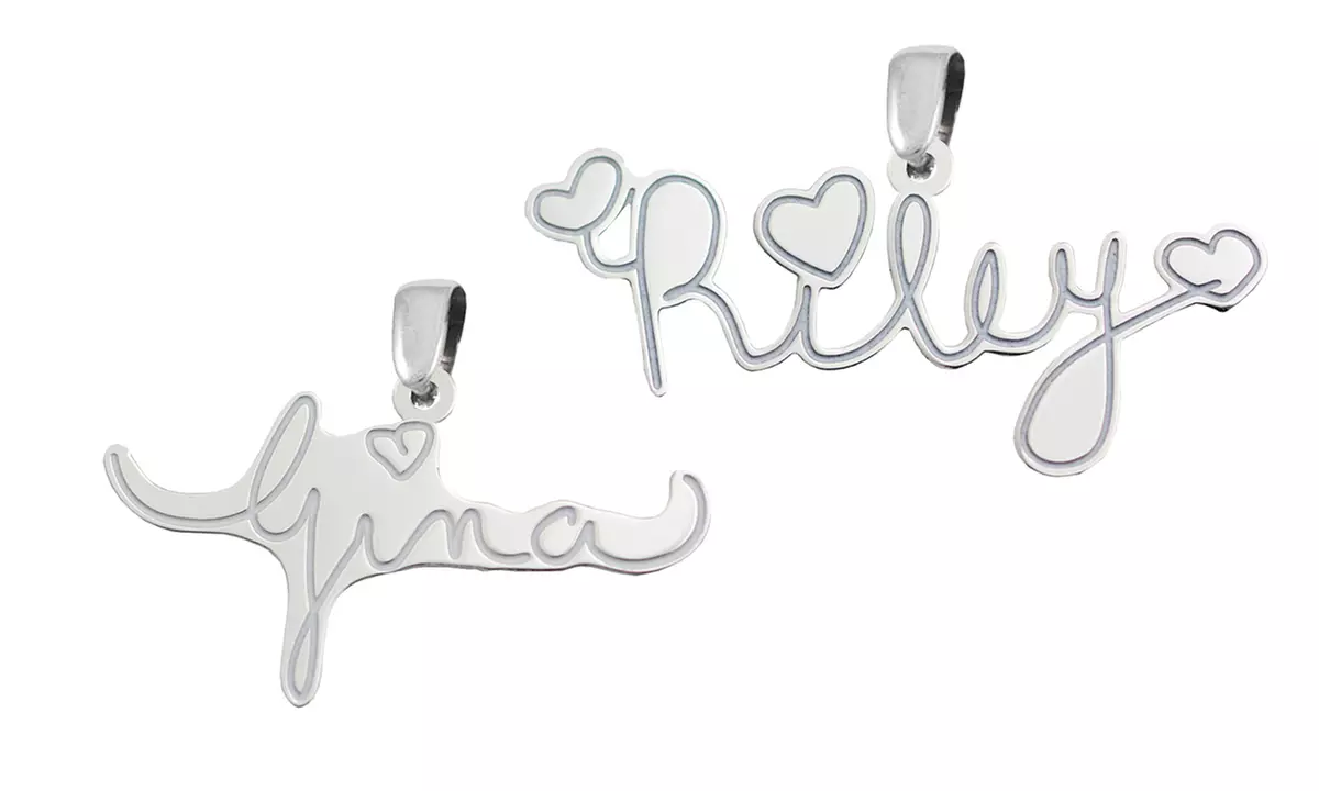 $24.99 for a Custom Sterling Silver Signature Pendant from Kidz Can Design ($129.99 value) - Primary Image