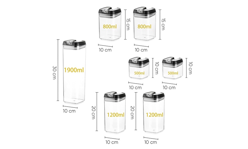 Image 4: Set di 7 contenitori ermetici per alimenti