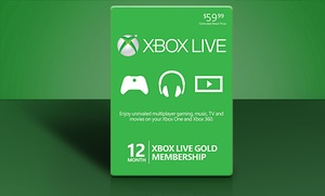 12-Month Xbox Live Gold Card