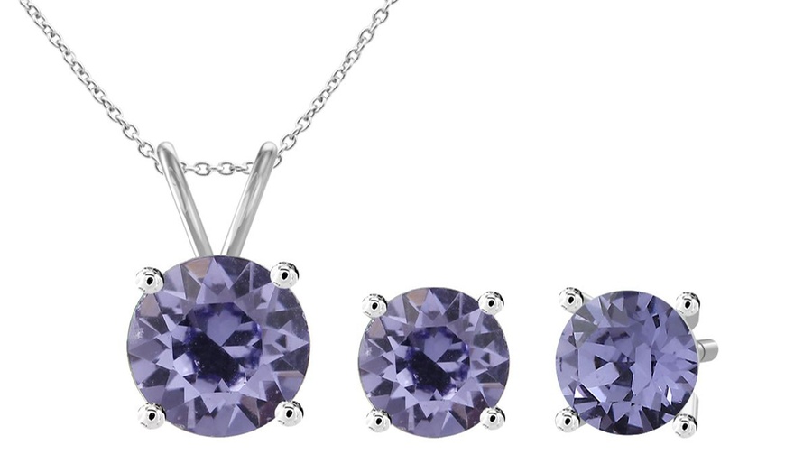 Image 25: Birthstone Set with Austrian Crystals