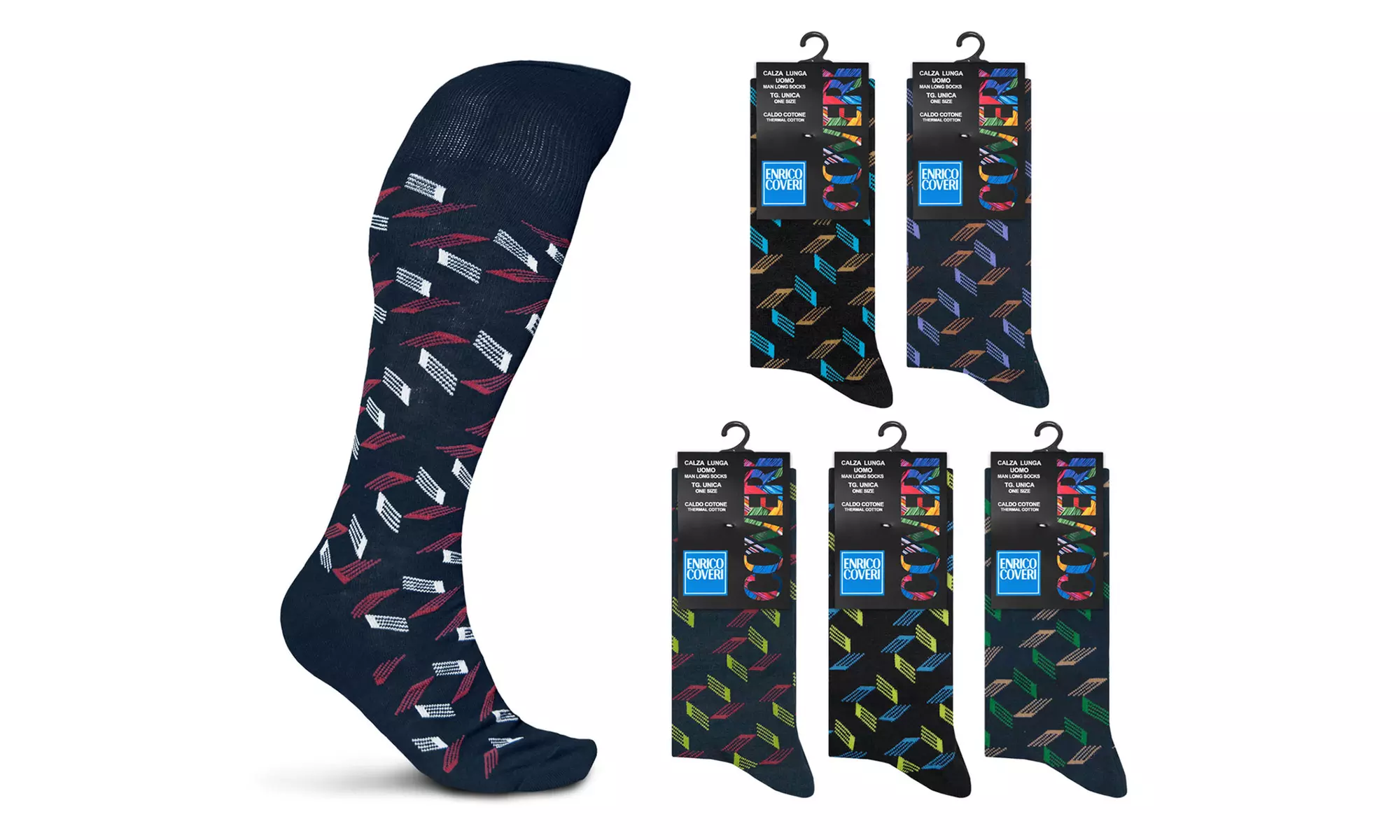 Set da 6 calze uomo Enrico Coveri