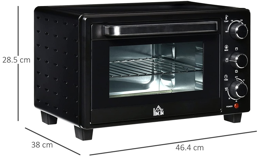 Image 6: HomCom Mini Oven 21L Electric Grill 