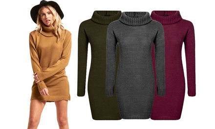 Oops Cowl Neck Jumper Dress 